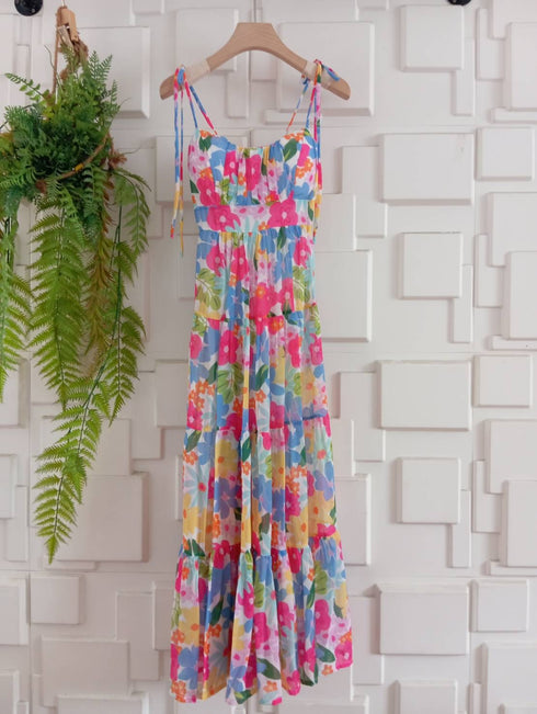Spring Floral Spaghetti Straps Sundress